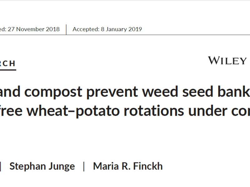 Agronomic Effects on Weed Seed Bank in Organic Farming Systems